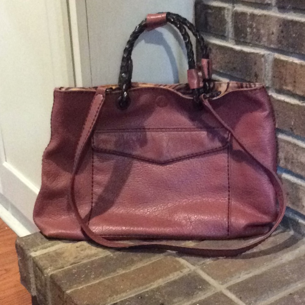 Plinio Visona mauve  leather tote